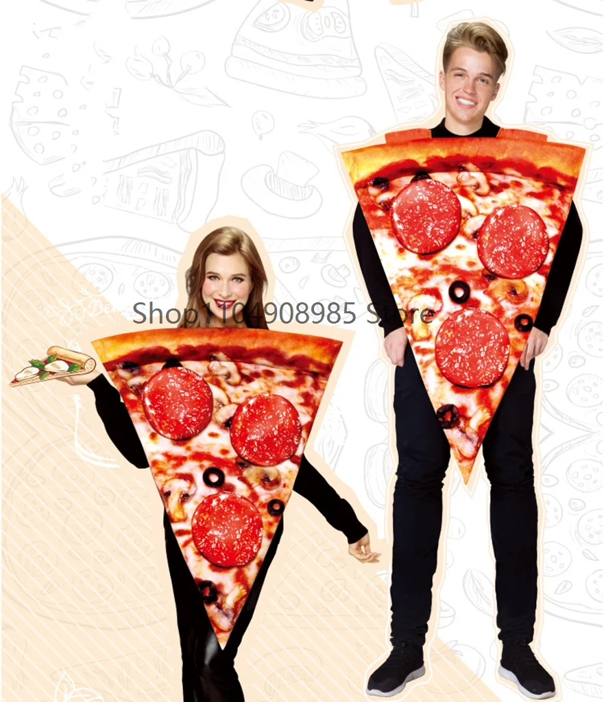 

Cosplay Pizza Costume Food Party Clothing For Adult And Children Family Group Outfits Carnival Easter Purim Fancy Dress