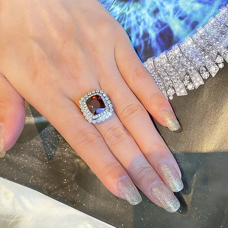 2025 الجمالية العقيق تشيكوسلوفاكيا النساء خواتم ل الزفاف المشاركة الفاخرة الإناث فنجر اكسسوارات هدية للذكرى السنوية مجوهرات الأزياء