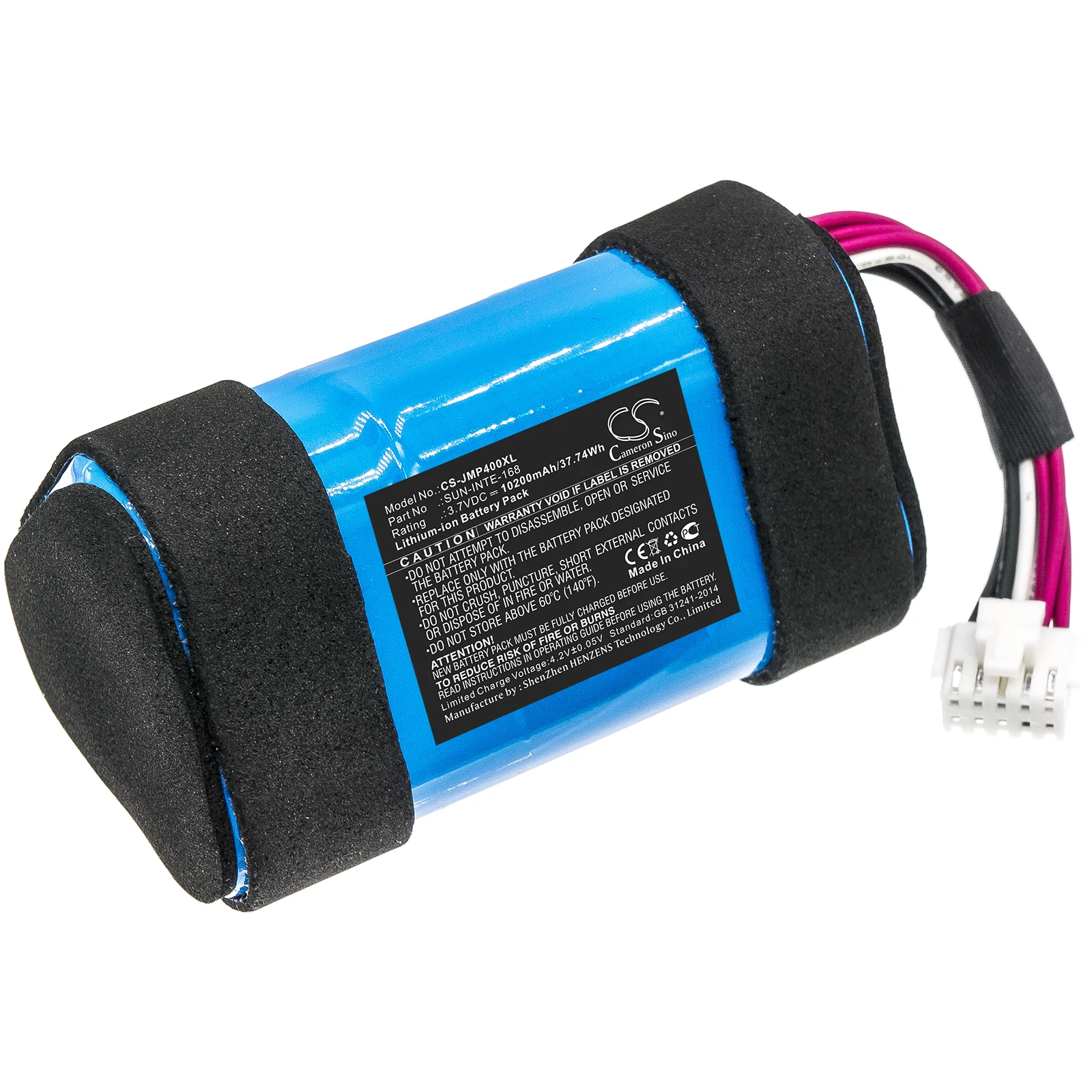 Cameron Sino 7800mAh / 28.86Wh--10200mAh / 37.74Wh--Li-ion--3.70V Speaker Battery For JBL:Pulse 4,DH03073CHM,SUN-INTE-168