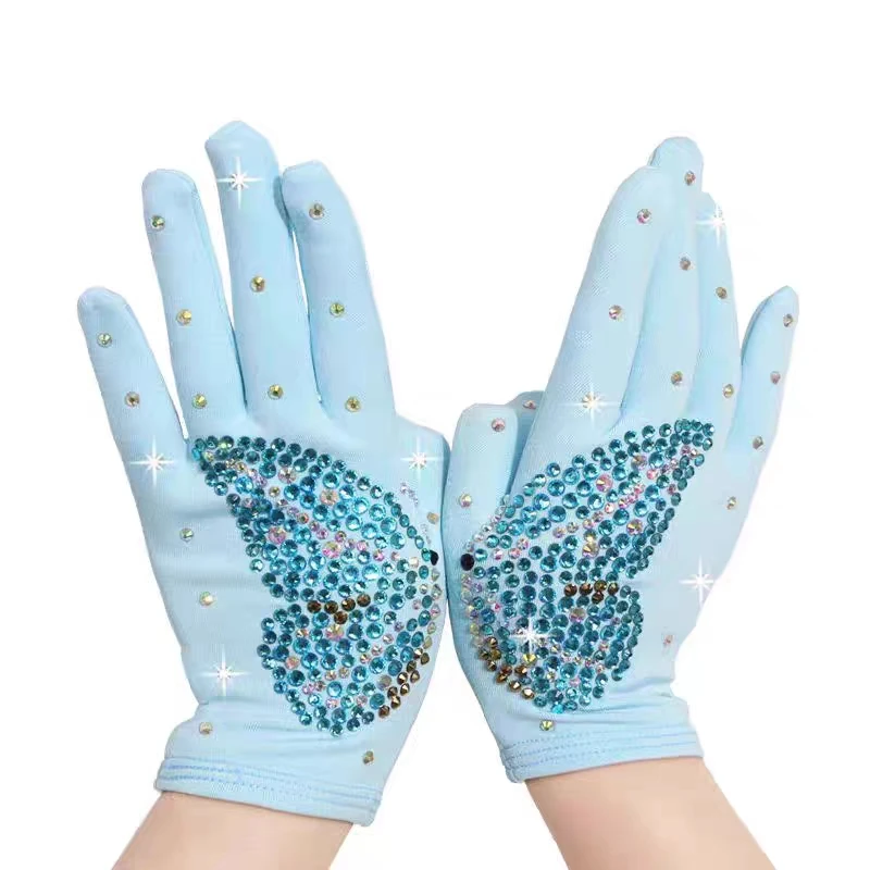 Ice Dance Custom Figure Skating Training Gloves With Drill Children's Adult Men's And Women's  Gloves