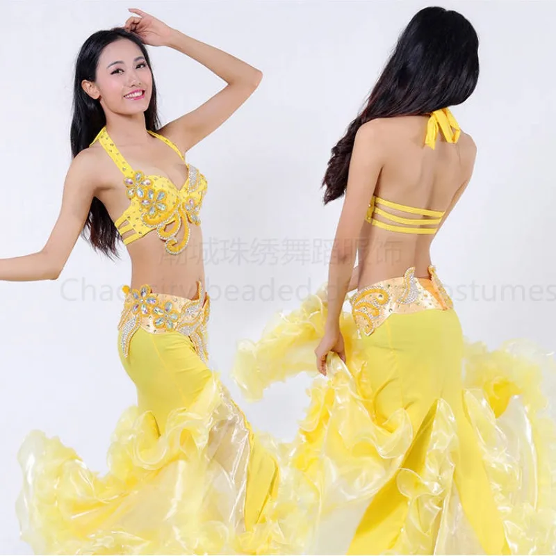 تخصيص هالوين الرقص الشرقي مجموعة ممارسة الرقص أداء زي مثير تنورة كبيرة ملابس الرقص الغريبة السامبا أزياء تنكرية
