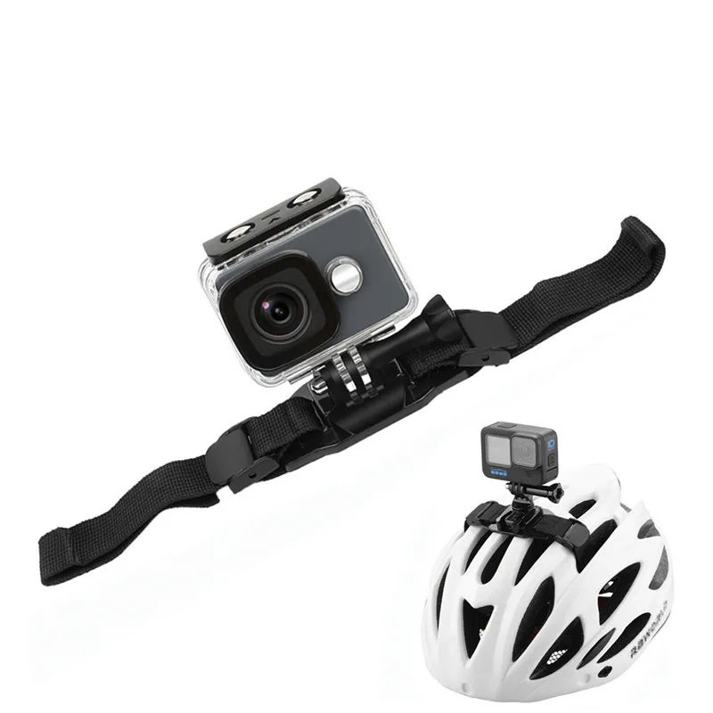 Support de sangle de casque ventilé pour GoPro Fore13, 12, 11, 10, 9, 8, DJI Osmo Action 5, Pro 3, 4, Insta360 Bery Tage, support de casque de vélo