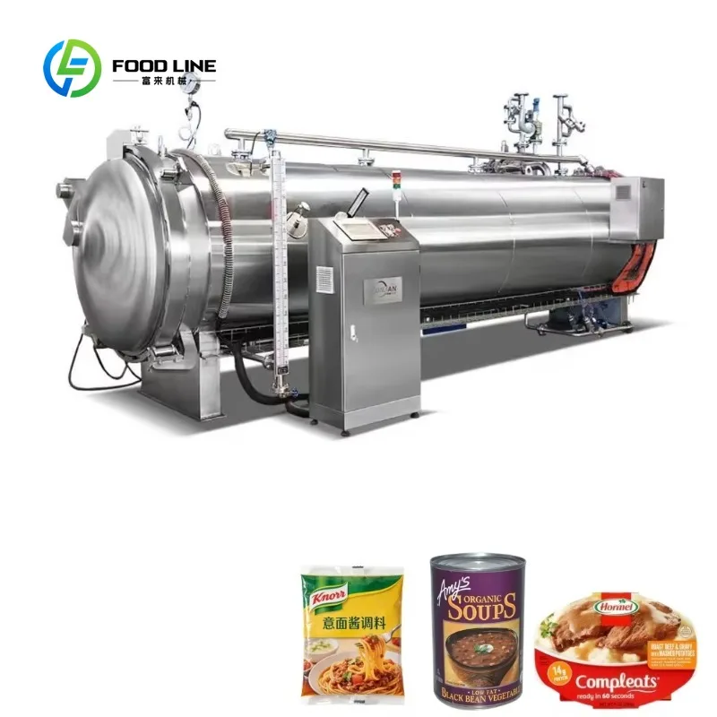 Customized Automatic Intelligent High Temperature High Pressure Retort Sterilizer for PE Bottle Food Beverage Dairy Industry