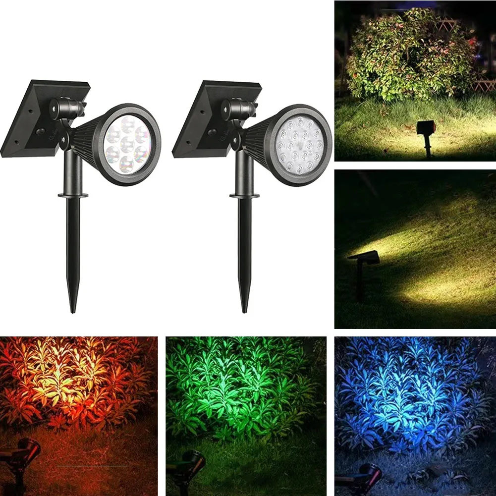 

RGB Outdoor Solar Lights LED Changing Lawn Ground Lamp IP65 Waterproof Outdoor Lights Landscape Spotlights Garden Decoration