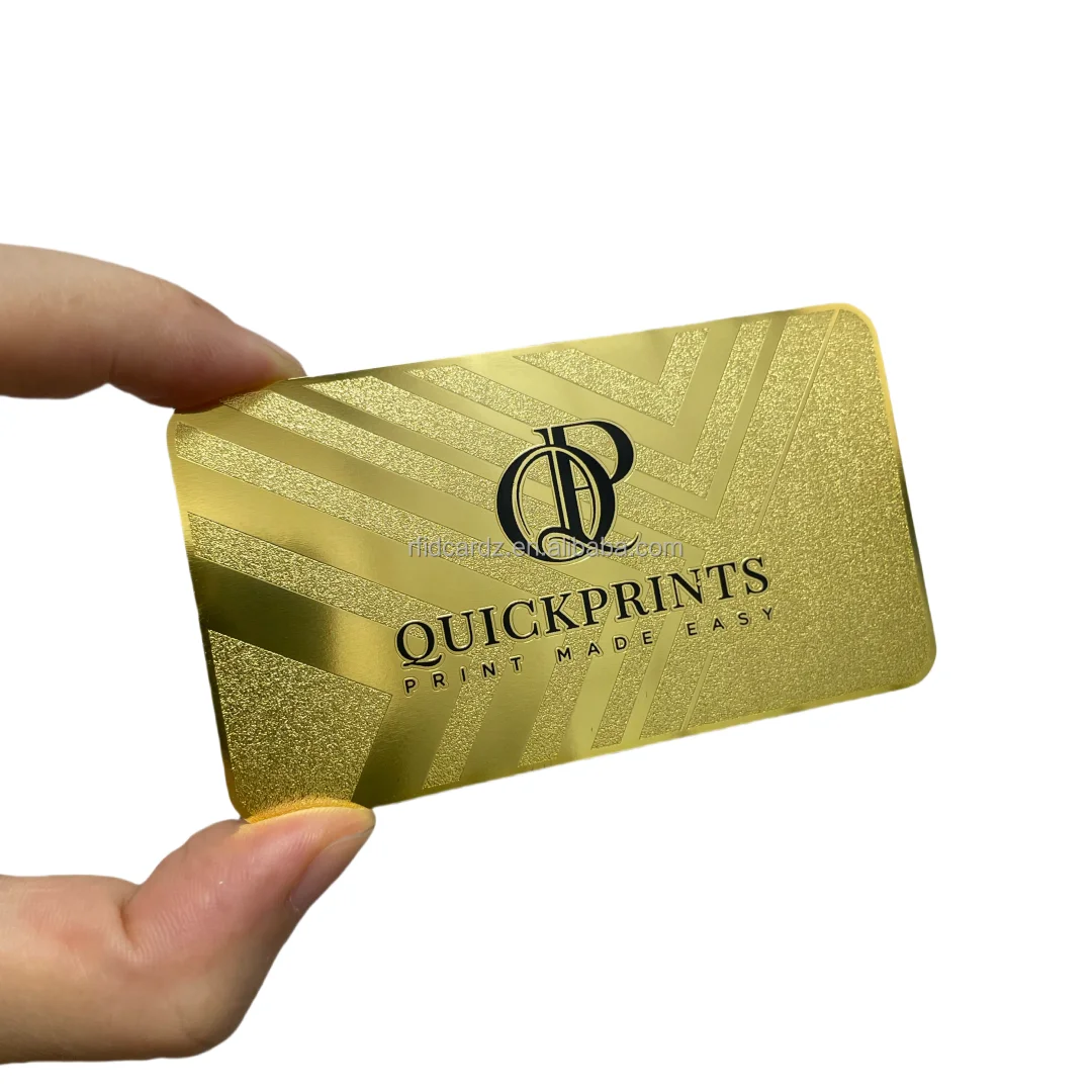 Customized inquiry Factory Price Custom Gold Metal Business Cards Laser Cut Brush Matt Business Card Metal - Image 4