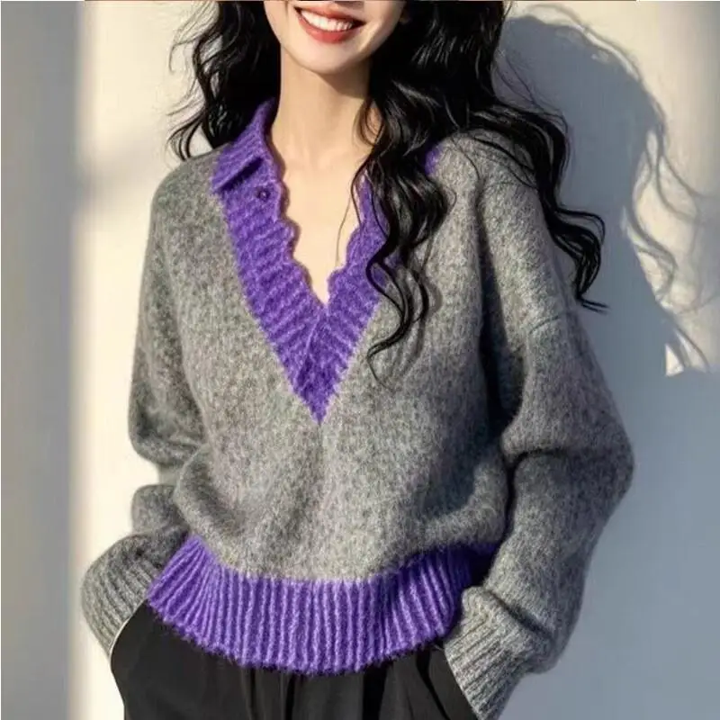 

sweater knit Knitwear Woman clothes winter 2025 Women's sweater Pullover Winter clothes woman cozy tops Hot Style Fashion