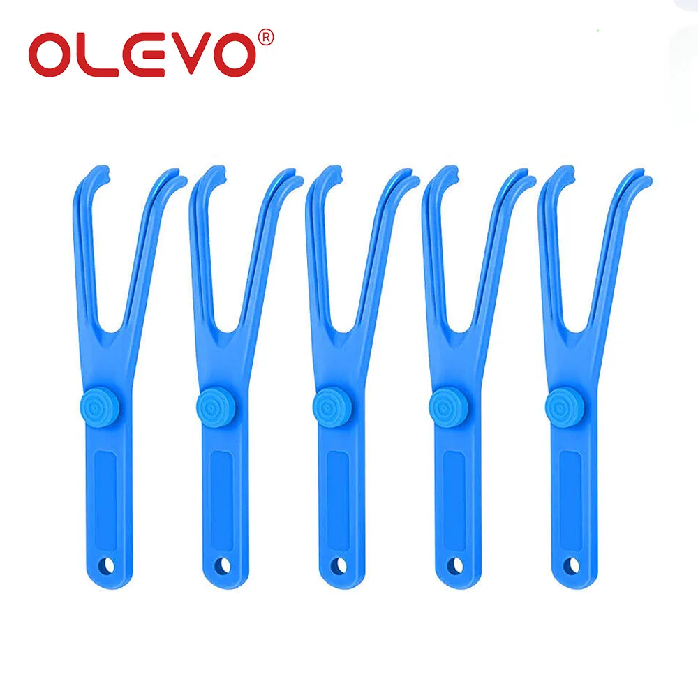 OLEVO 5 Pcs Dental Floss Holder Y Shape Plastic Floss Rack Tooth Cleaning Beauty Health Oral Hygiene Toothpicks Tool Odontología