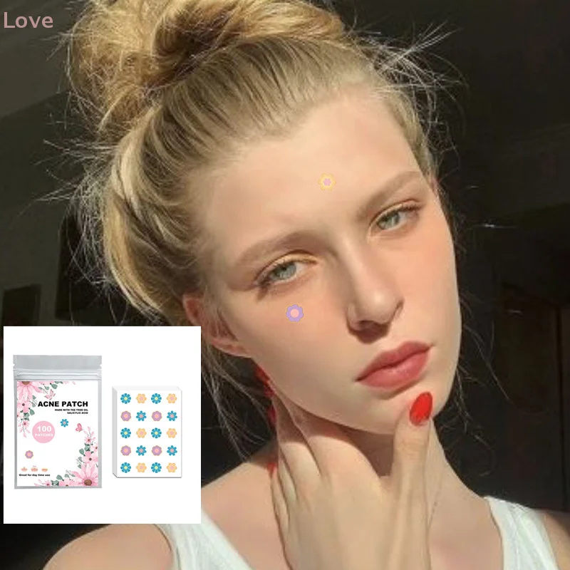 [L&P] 100Pcs Invisible Flower Design Acne Pimple Patch For Face Skin Care Healing Repair Sticker Suitable For Men And Women