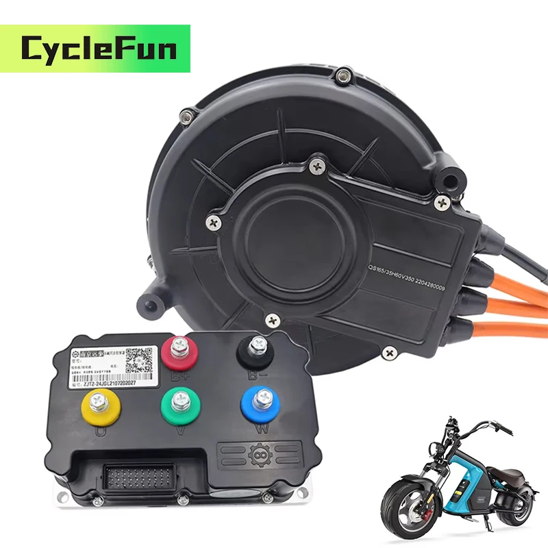 

QS165 5KW Peak 10KW Mid-Drive Motor 6500RPM With FarDriver ND72530 Controller For Sur-ron Light Bee Electric Scooter Motorcycles