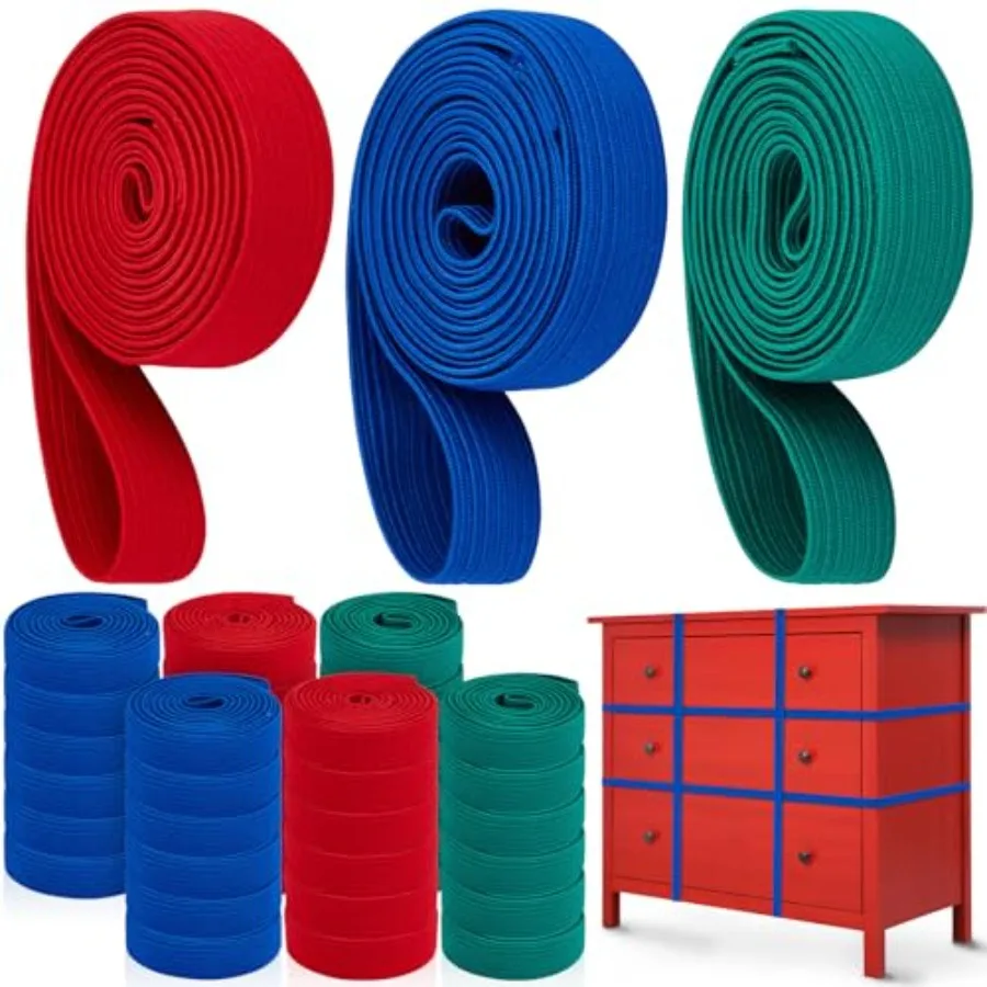 

Набор резиновых ремней для переезда, особо прочные, 42 и 30 дюймов, для упаковки мебели, паллет и грузов