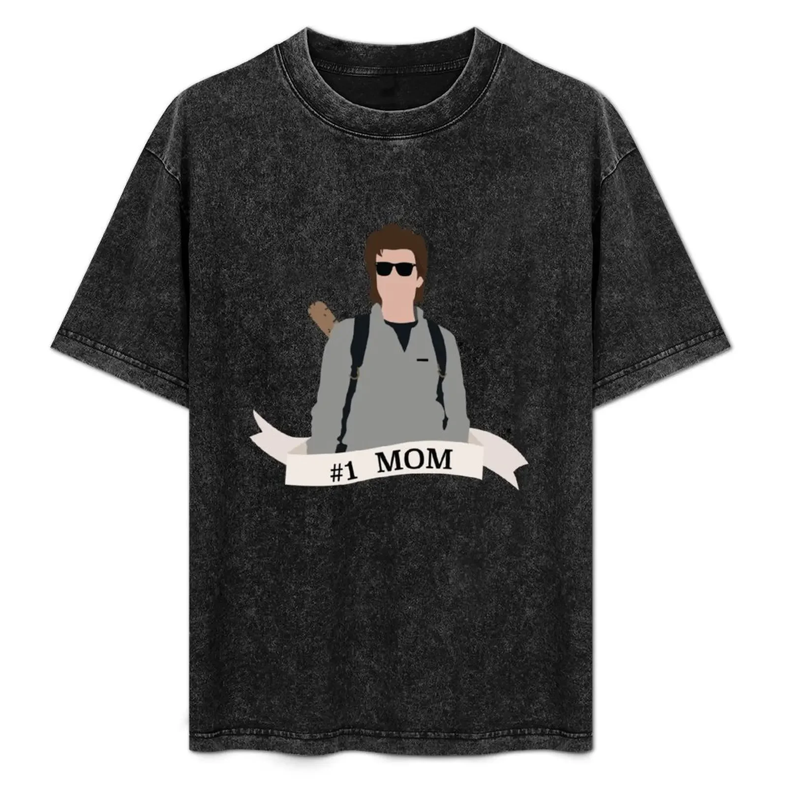 

Steve Harrington: #1 Mom T-Shirt valentines clothes vintage graphic tee Man t-shirt customs design your own Men's t-shirts