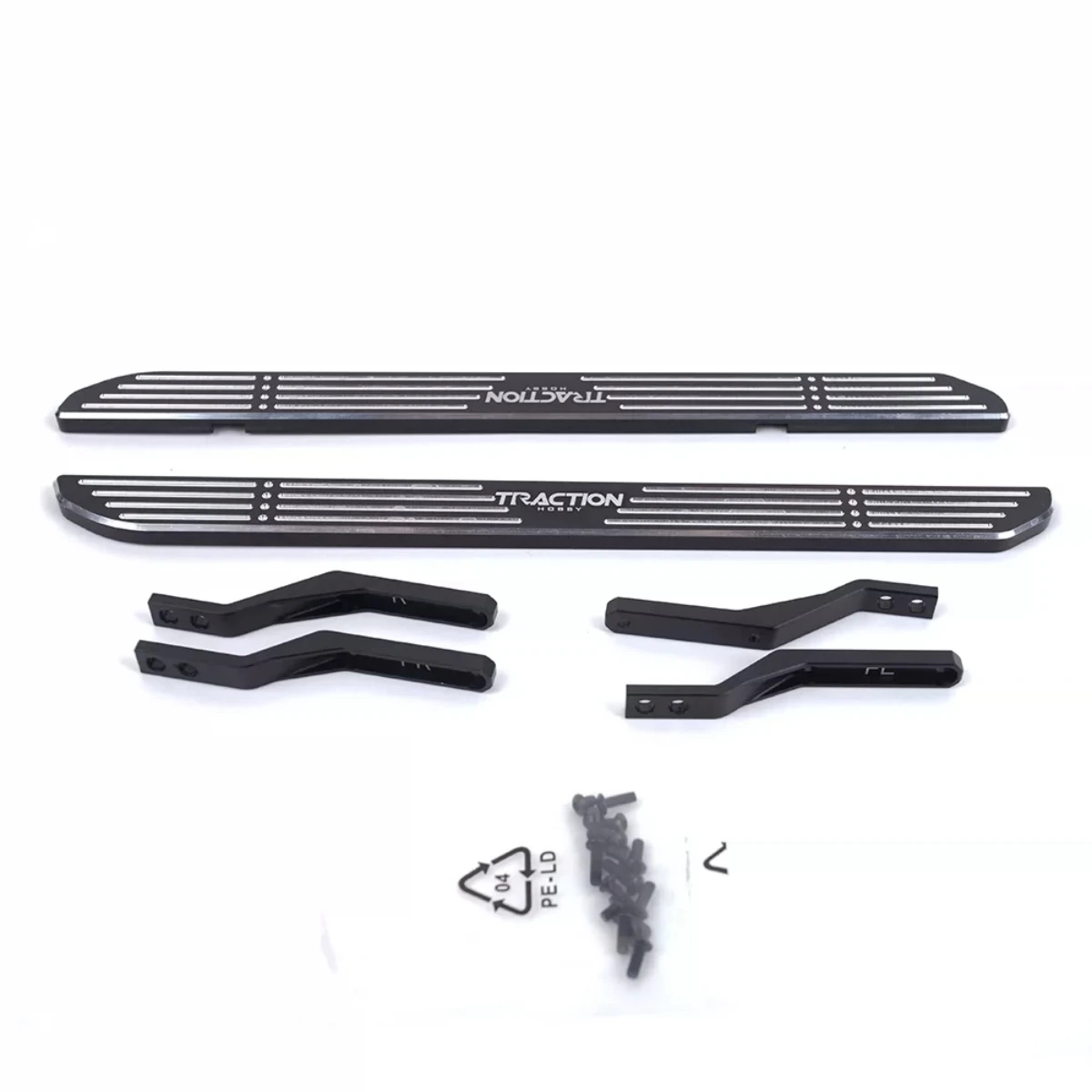 KM Traction Hobby TH01546 Metal Side Steps Running Boards For 1/8 RAM1500 TRX RC Crawler Upgrade Parts