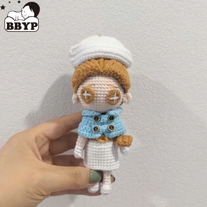 Handmade Crochet Plush Cartoon Game Peripherals keychain Cute Identity Crochet Doll  Doctor Emily Doll Birthday Gifts Toys
