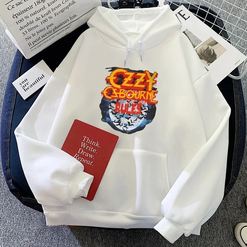 سترة بغطاء للرأس عصرية للخريف والشتاء مضحكة Ozzy Osbourne جرافيك بأكمام طويلة للرجال Harajuku Grunge سترة مريحة غير رسمية