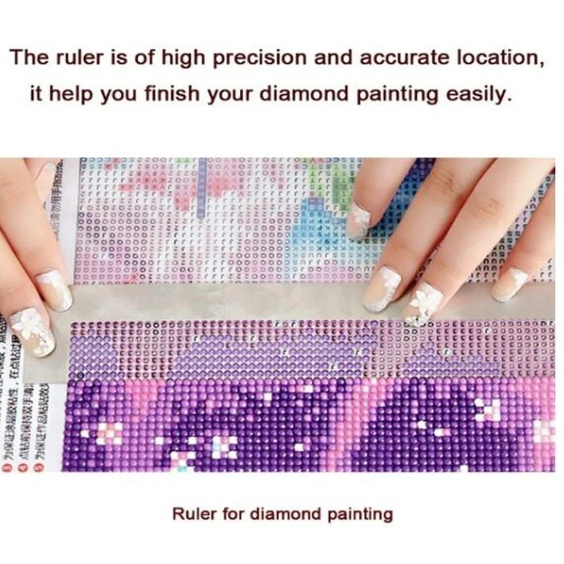 1pc- 216/400 Hole Diamond Painting Net Ruler Point Drill Ruler，Stick Drill Tool Net Ruler DIY Needlework Tool Accessory