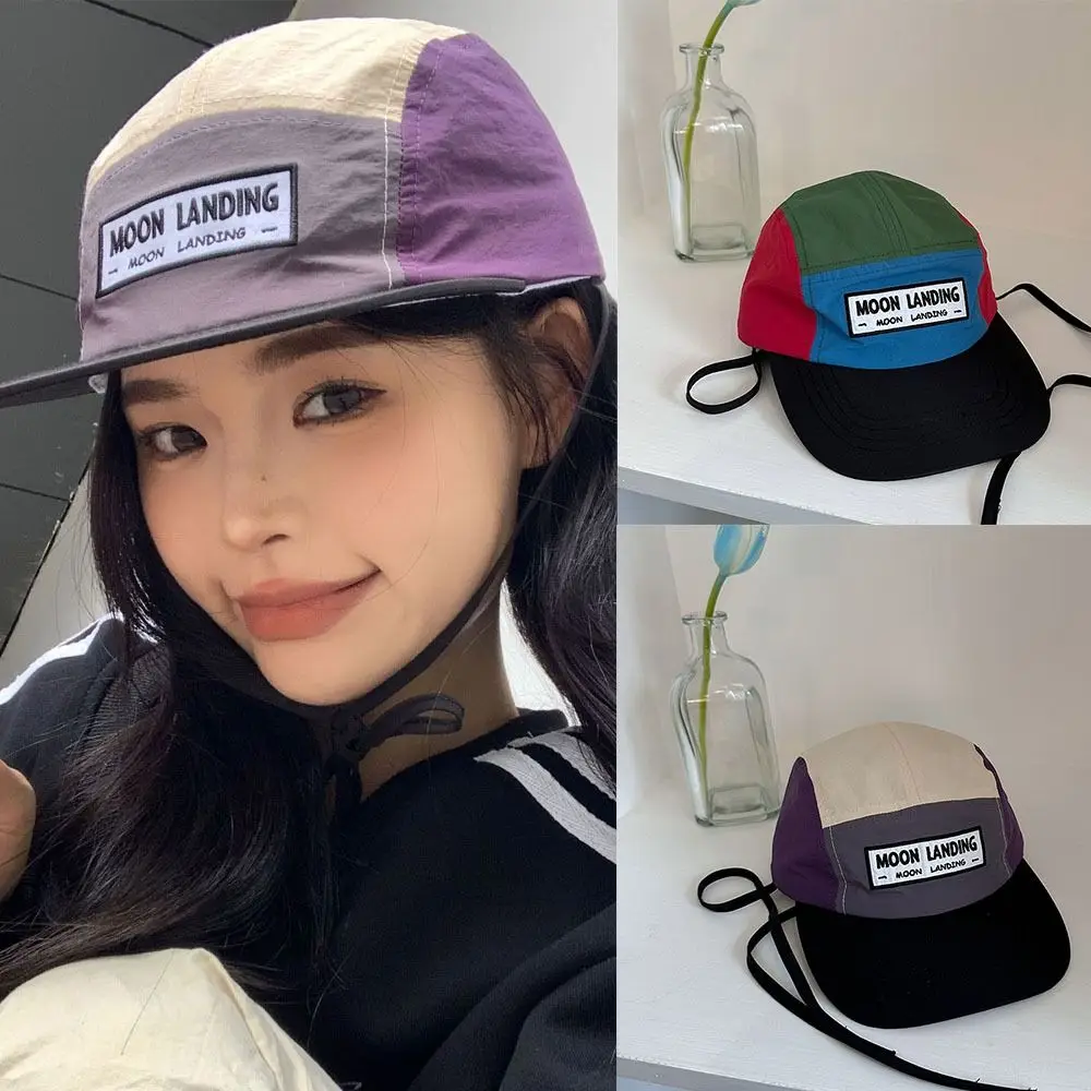

Fashion Cotton American Style Baseball Hat Flat-brimmed Leisure Contrasting Color Baseball Cap Retro Sun Hat Sunscreen Hat Men