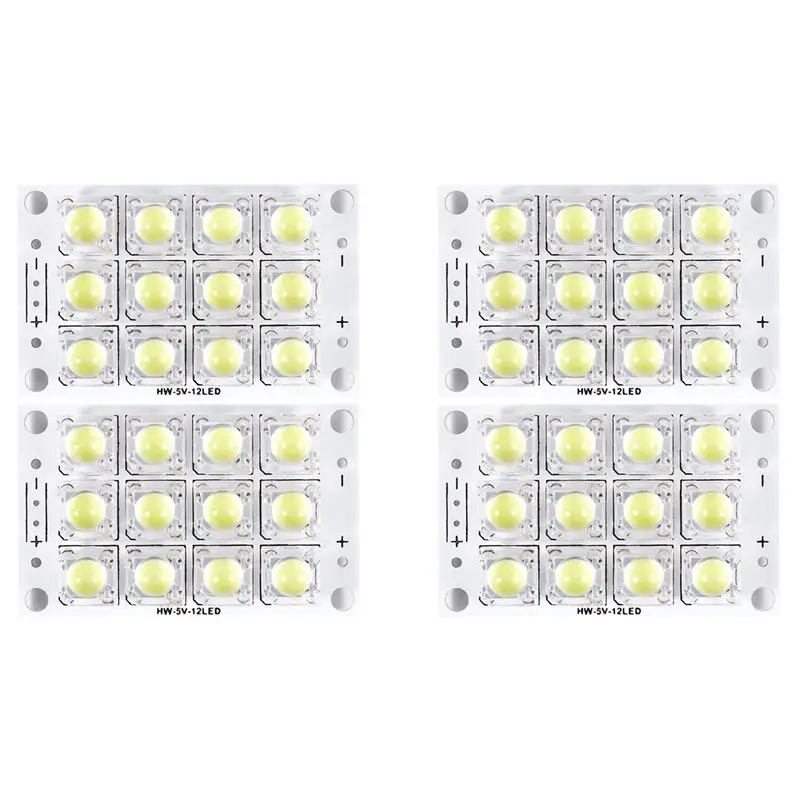8X New DC 3V 5V 12 LED Super Bright White Piranha LED Circuit Board LED Lights Light Yacht-B61B