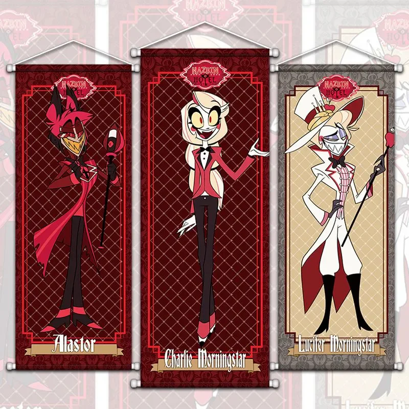 أنيمي لا سمات تأثيري شنق صورة الكرتون التمرير اللوحة الزخرفية صور الجدار اكسسوارات الديكور هدية عيد الميلاد