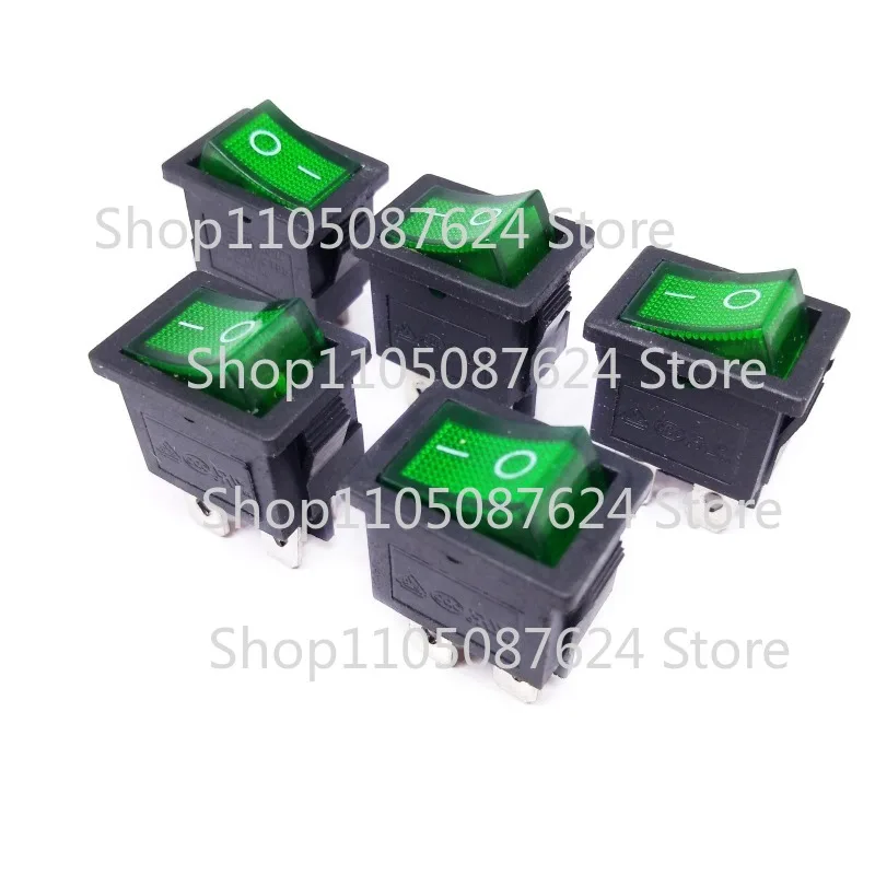 ZZZ 10pcs Green LED Light OFF/ON Boat Car Rocker Switch KCD1-104N