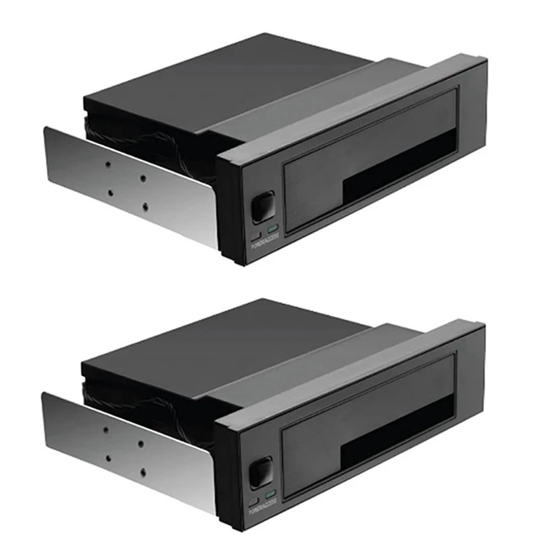 

2X 5.25 Inch Internal Tray-Less Bay SATA III Hard Drive Backplane Enclosure Hot Swap Mobile Rack For 2.5/3.5 Inch HDD