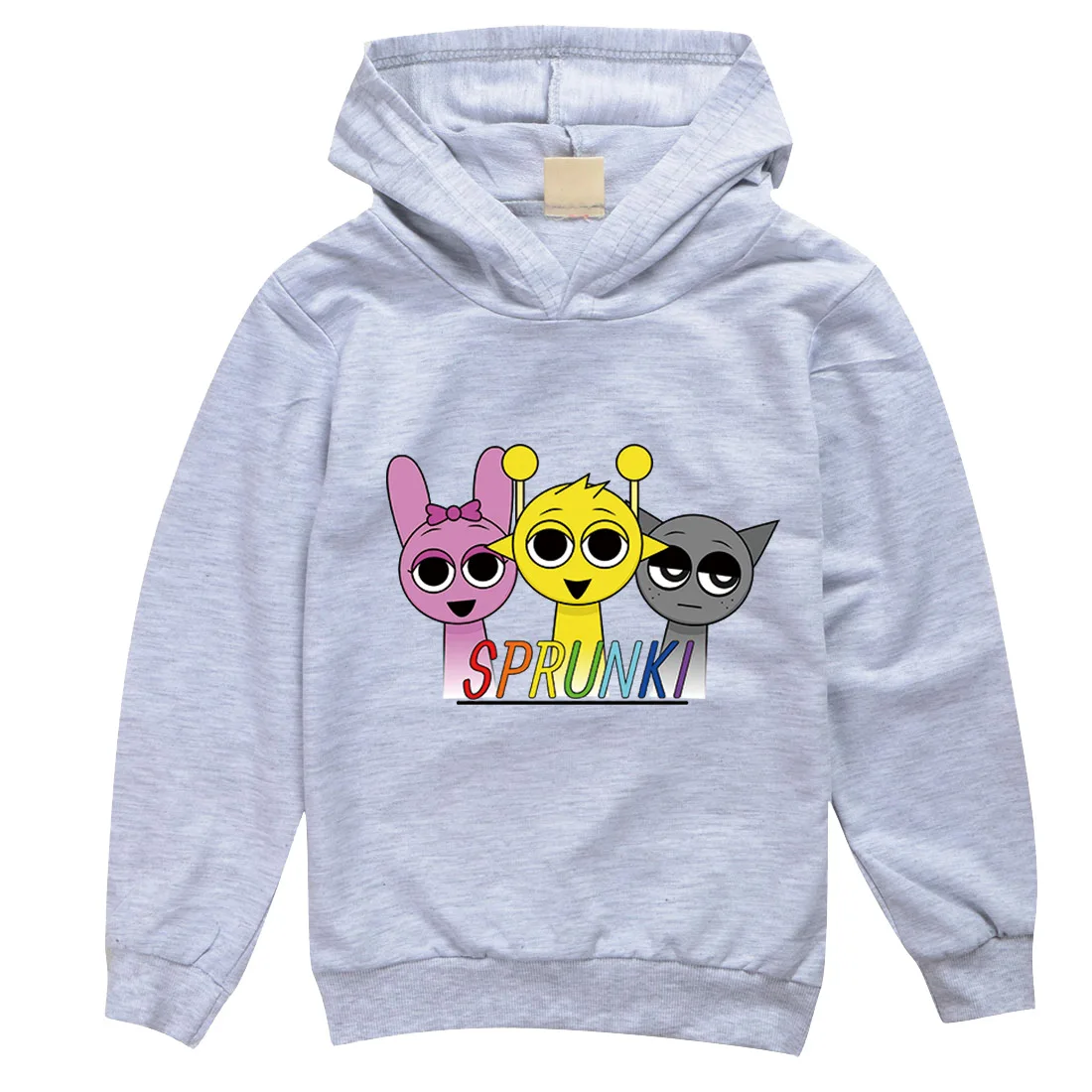 2-16Y Sprunki Cartoon Hoodie Kids Game Incredibox Hoodies Teenagers Boy Sweatshirt Toddler Girls Pull Sleeve Pullover Sports Top