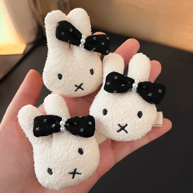 

Мультяшная плюшевая заколка для волос Miffy, милая челка, боковая заколка, мягкая заколка в виде утконоса, креативное украшение для головного убора с героями мультфильмов, Рождественский подарок