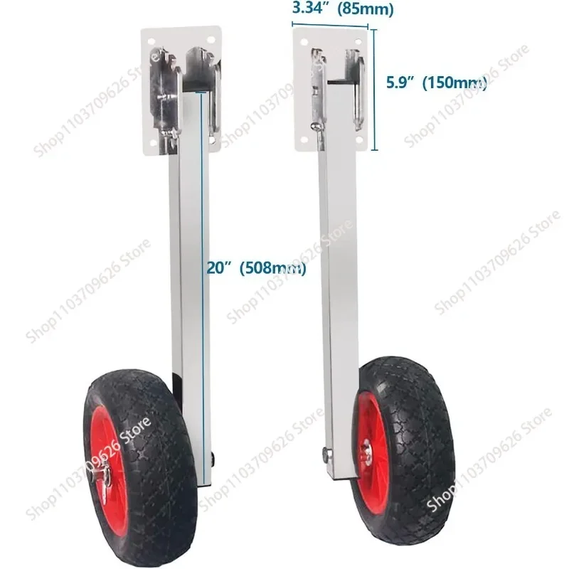 Rubber boat small trailer/fishing inflatable boat aluminum alloy tail wheel/special stern wheel for assault boat