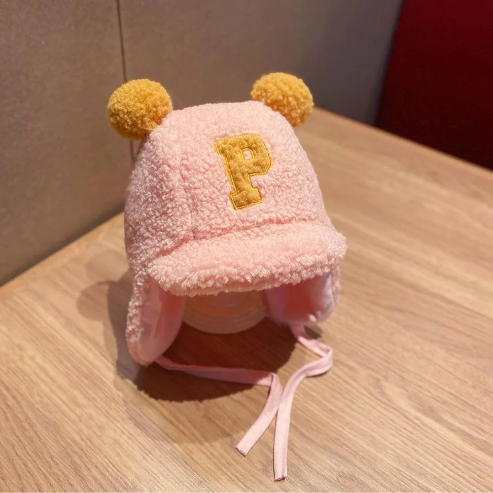 Durable Plush Cute Baby Plush Hat Soft and Skin Friendly Breathable Rabbit Ears Infant Beanie Cap Warm Warm Earflap Hats Bonnet