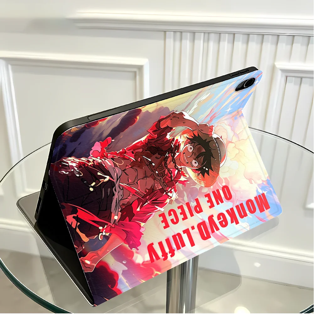 with Pencil Slot Case for Apple iPad Pro11 13 Air 11 13 M4 M3 M2 A16 2026 10th 7/8/9th Air 4/5/6th Anime One Pieces