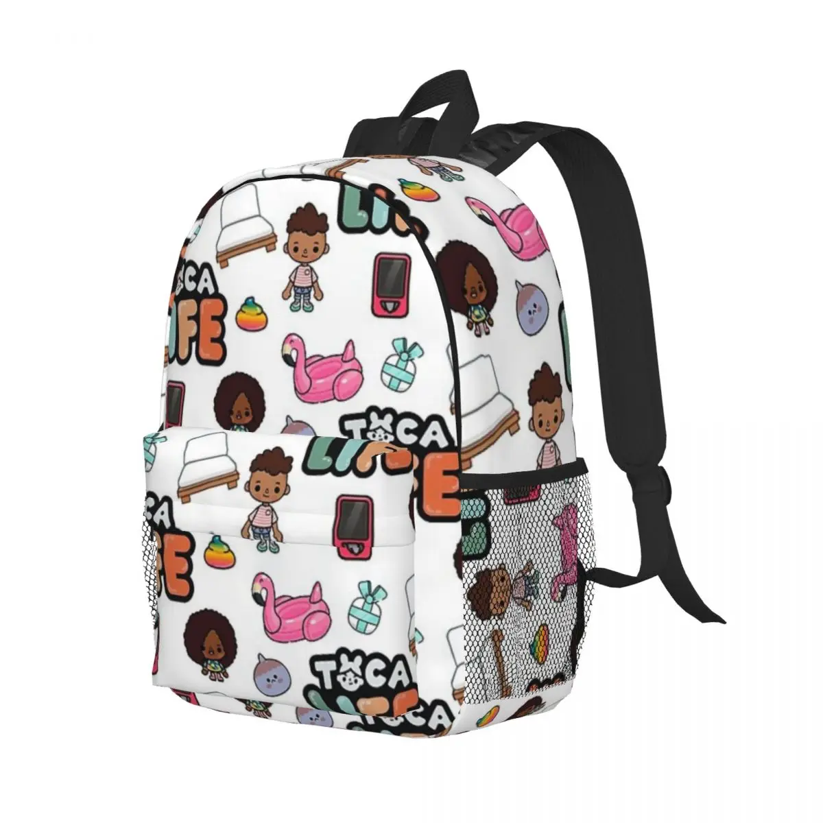 Toca Boca nueva moda mochila universitaria impermeable de alta capacidad bolsa de viaje para ordenador portátil de moda 15 pulgadas