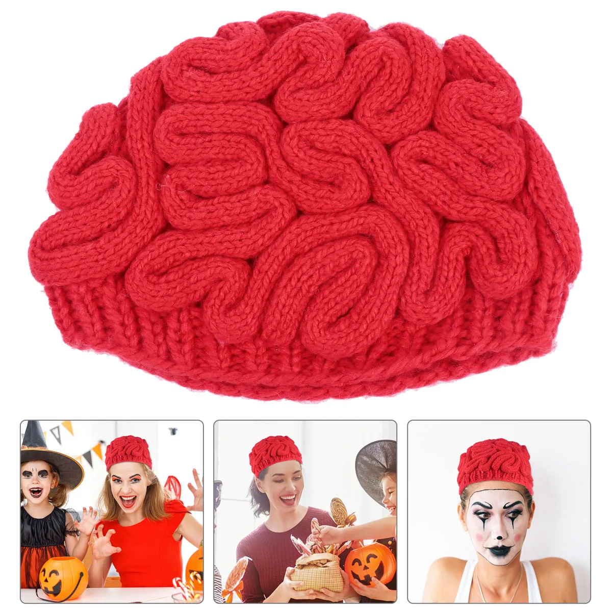 

Brain Cap Creative Hat Festival Hand-knit Prank Yarn Funny Halloween