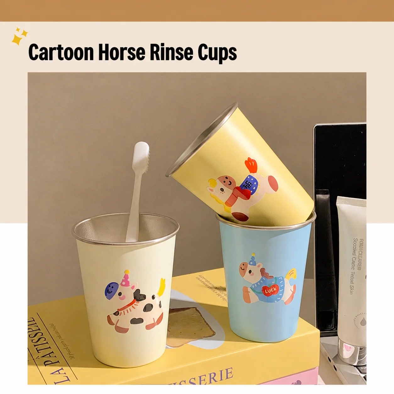 Bathroom Cup Stackable Daily Tumbler Household Rinse Cup Original Mouthwash Cup For Travel Home Bathroom Home Use