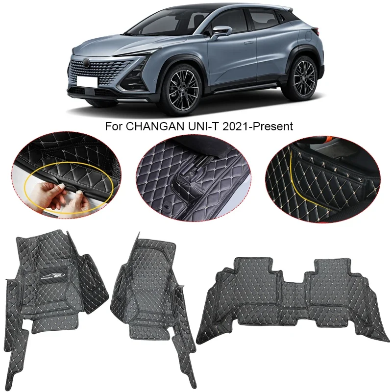 

Для CHANGAN UNI-T 2021-2025 автомобильные коврики 3D полный объемный защитный вкладыш подушечки для ног ковер из искусственной кожи водонепроницаемые аксессуары