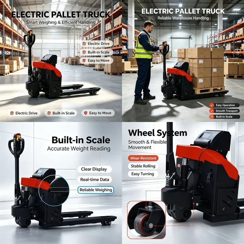 Electric Pallet Truck with Fast Charging Function for Long Distance and Complex Terrain Operations