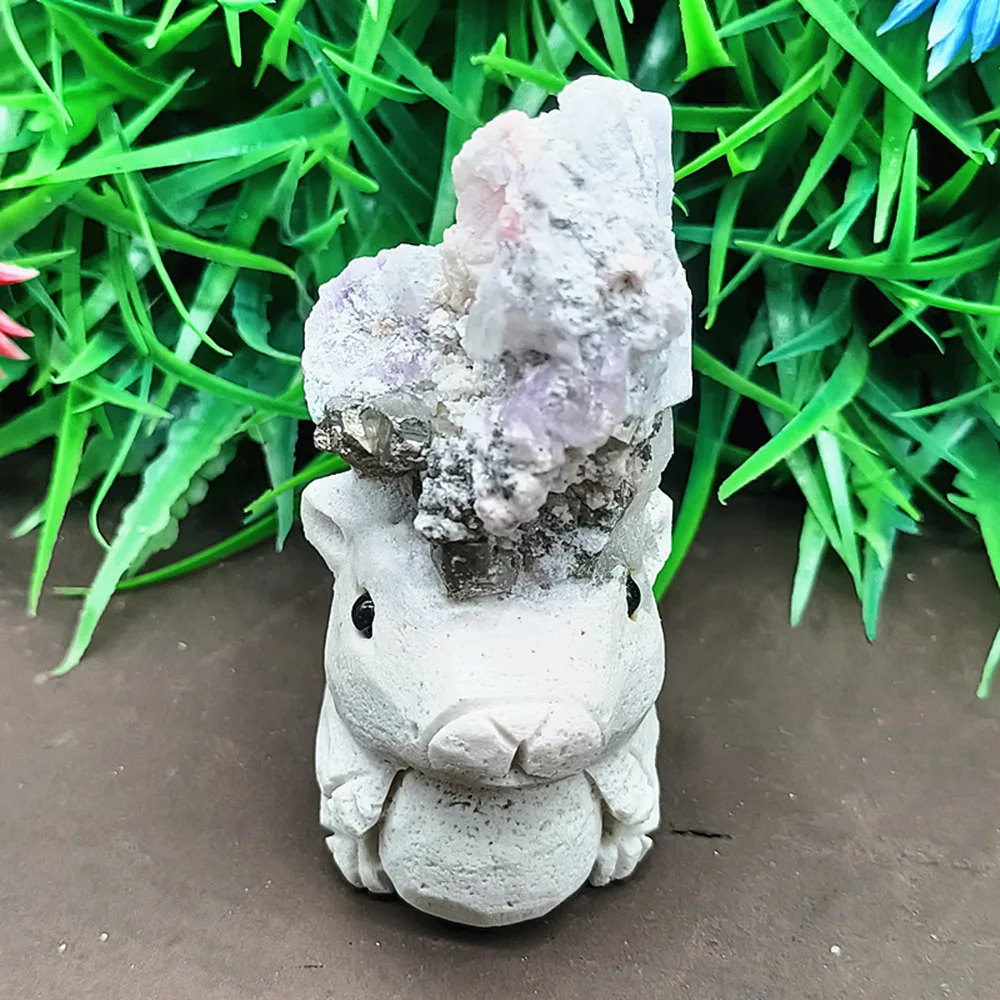 Natural Quartz Crystal Hand-Carved Animal Crystal Clusters for Home Decoration Chakras