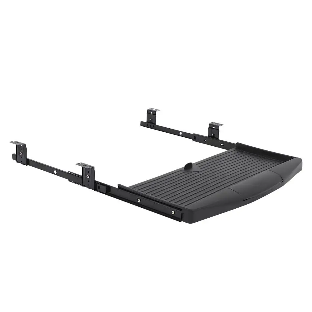 Under Desk Keyboard Tray Adjustable Slide-Out Ergonomic Keyboard and Mouse Holder Pullout Drawer Storage Office Desk Accessories