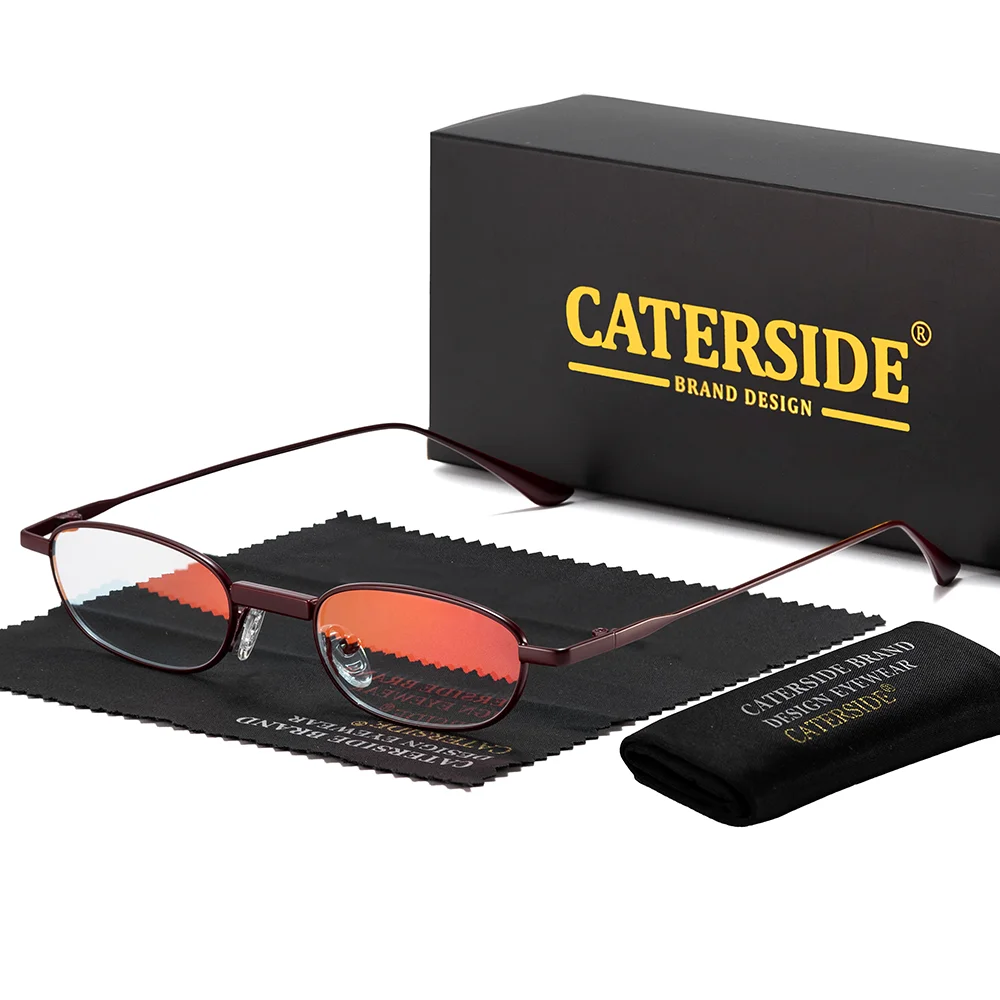 CATERSIDE Herren Hip-Hop-Sonnenbrille, Premium-Metall, kleiner Rahmen, Damen-Reise-, Business-, Party-, Urlaubsgeschenk, Dekorative Brille, UV400 – Detail 30