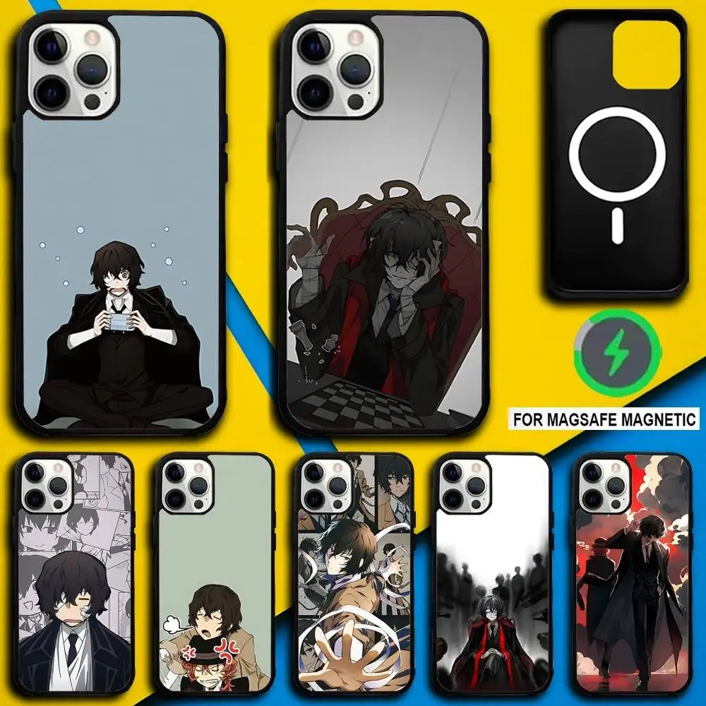 

B-Bungou Anime Stray Dogs Phone Case For iPhone 17,16,15,14,13,12,11,Pro,Max,Plus,Mini,SE4,E Magnetic Magsafe Wireless Charging