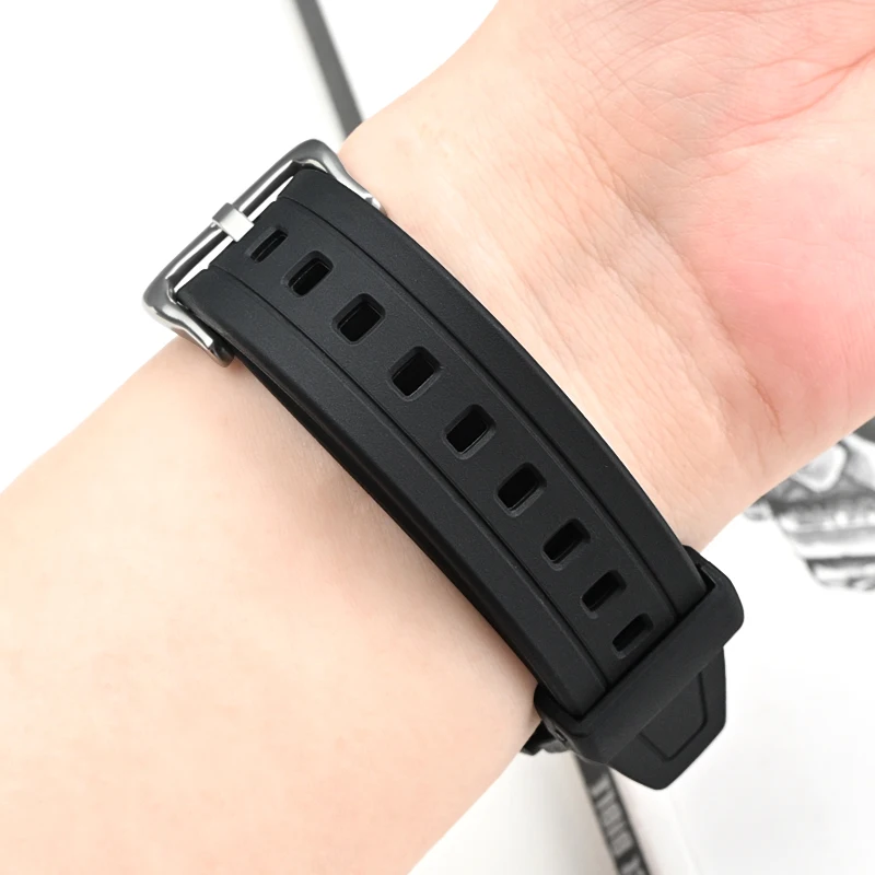 رباط راتينج أسود لساعة كاسيو ، رباط ساعة محدبة من المطاط من البولي يورثان ، إبزيم ، إكسسوارات ، من ، من من مادة البولي يورثان ، من مادة البولي يورثان ، من مادة البولي يورثان ، ومن مادة البولي يورثان ، ومن مادة البولي يورثان ، ومن نوع 18 #5