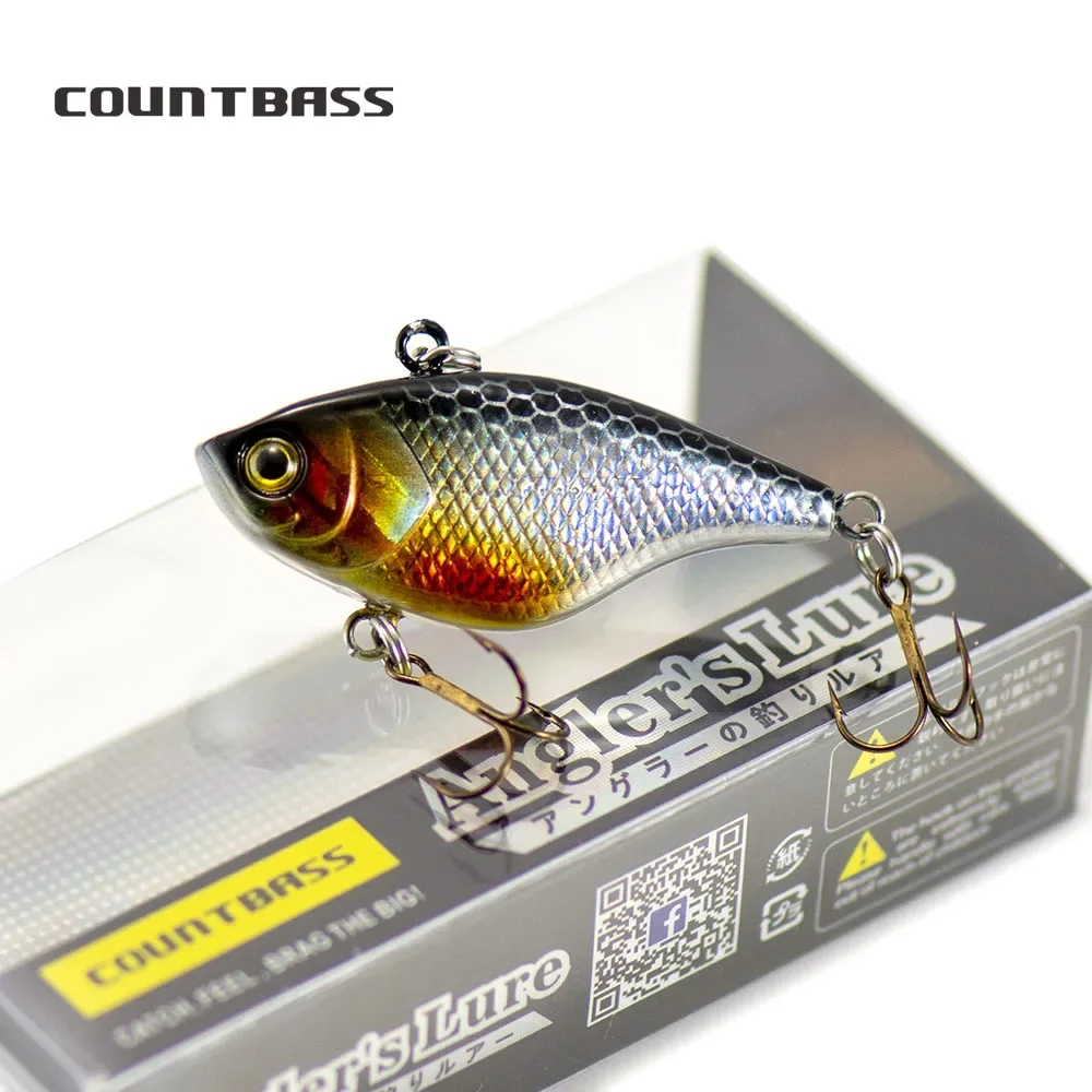 Countbass  Vibration Wobblers 40mm 4.6g Hard Baits Lipless Crankbaits Sinking Angler\'s Fishing Lures for Freshwater