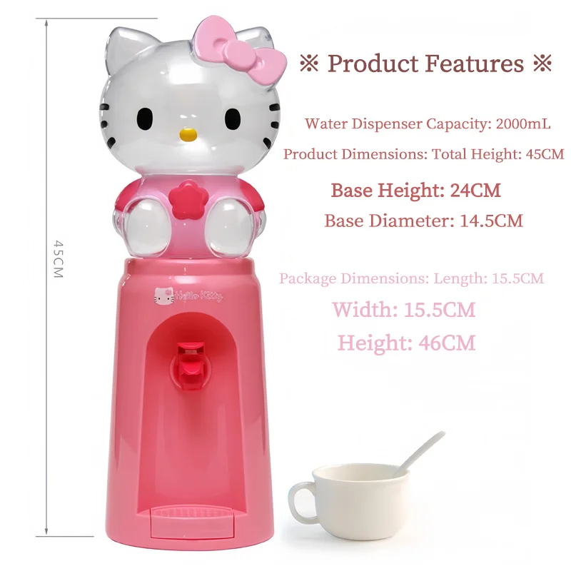 Sanrio Hello Kitty 2L Mini Water Dispenser Cute Kawaii Portable Safe Desktop Water Dispenser for Home Office view 4