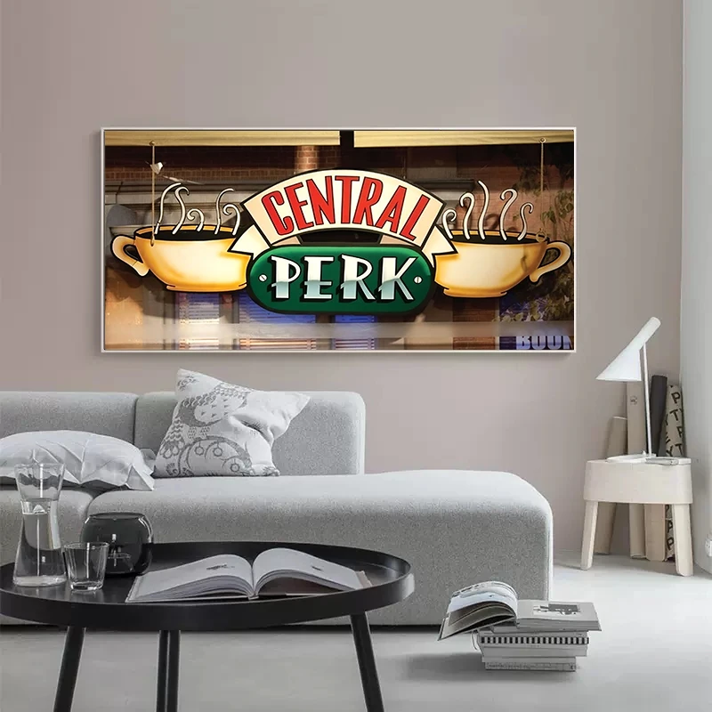 Classic TV Show Friends Central Perk Cafe Poster Print Canvas Painting Wall Art Picture for Living Room Cuadros Decoration