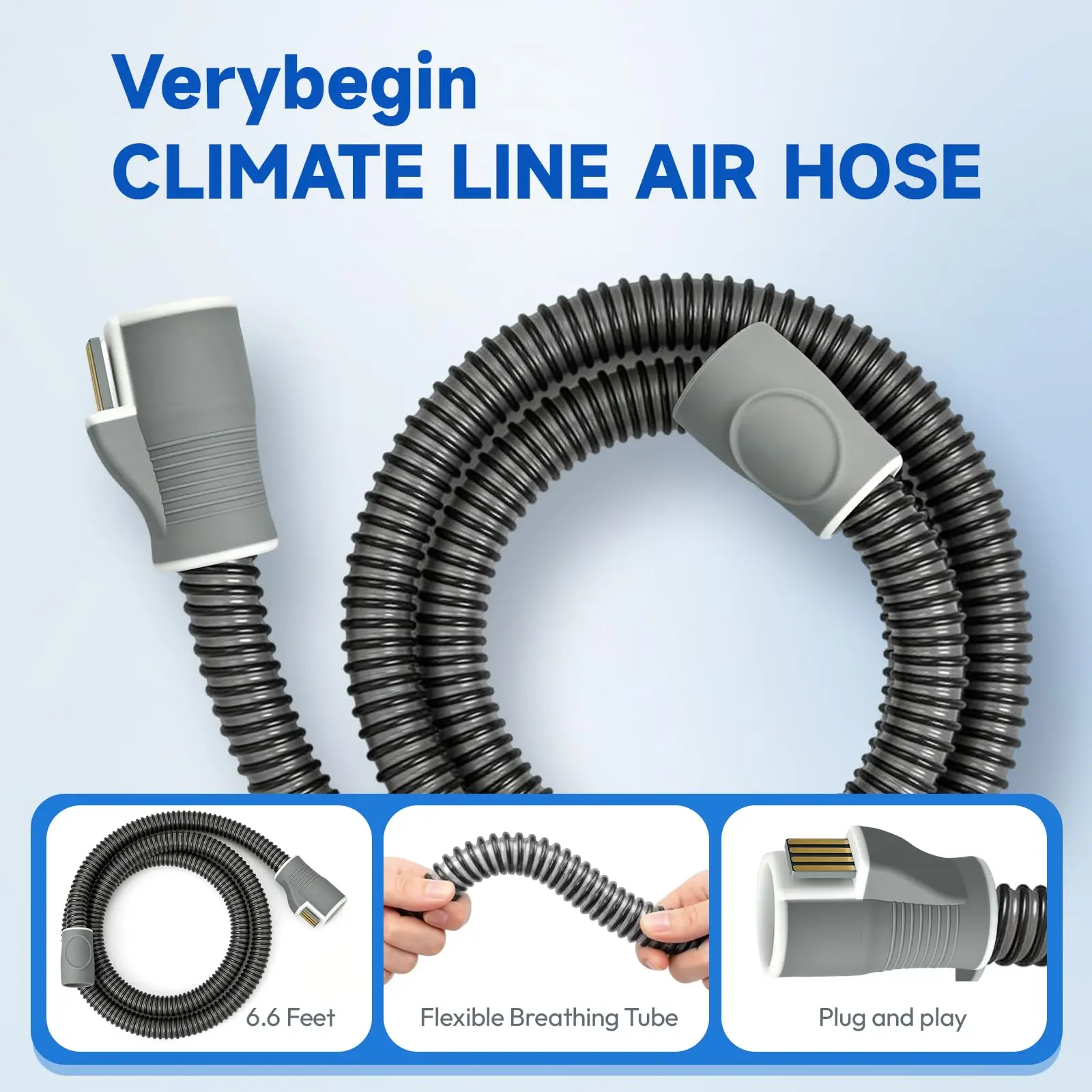 Replacement CPAP Heated Tube for Climate-line, Compatible with Airsense 11 & Aircurve 11, 6.6 Ft Hose for Sleep Apnea Machine