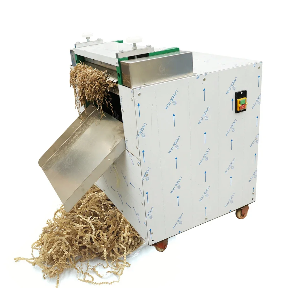 Low Price Crinkle Cut Straight Paper Shreds Shredding Cardboard Machine