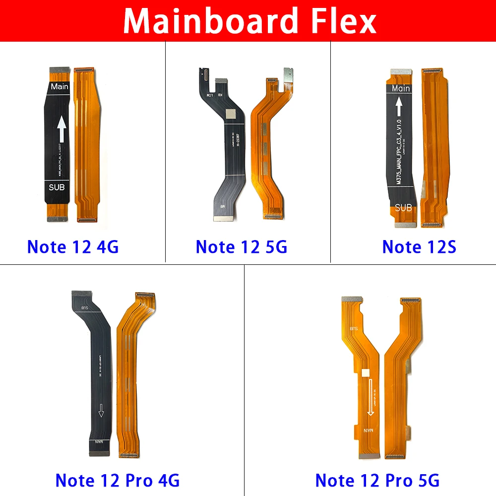 NEW Main Flex Cable For Xiaomi Redmi Note 12 4G 12 Pro 5G 12S 12 13 Pro Plus 12 Turbo Connector Mainboard To LCD Screen Ribbon