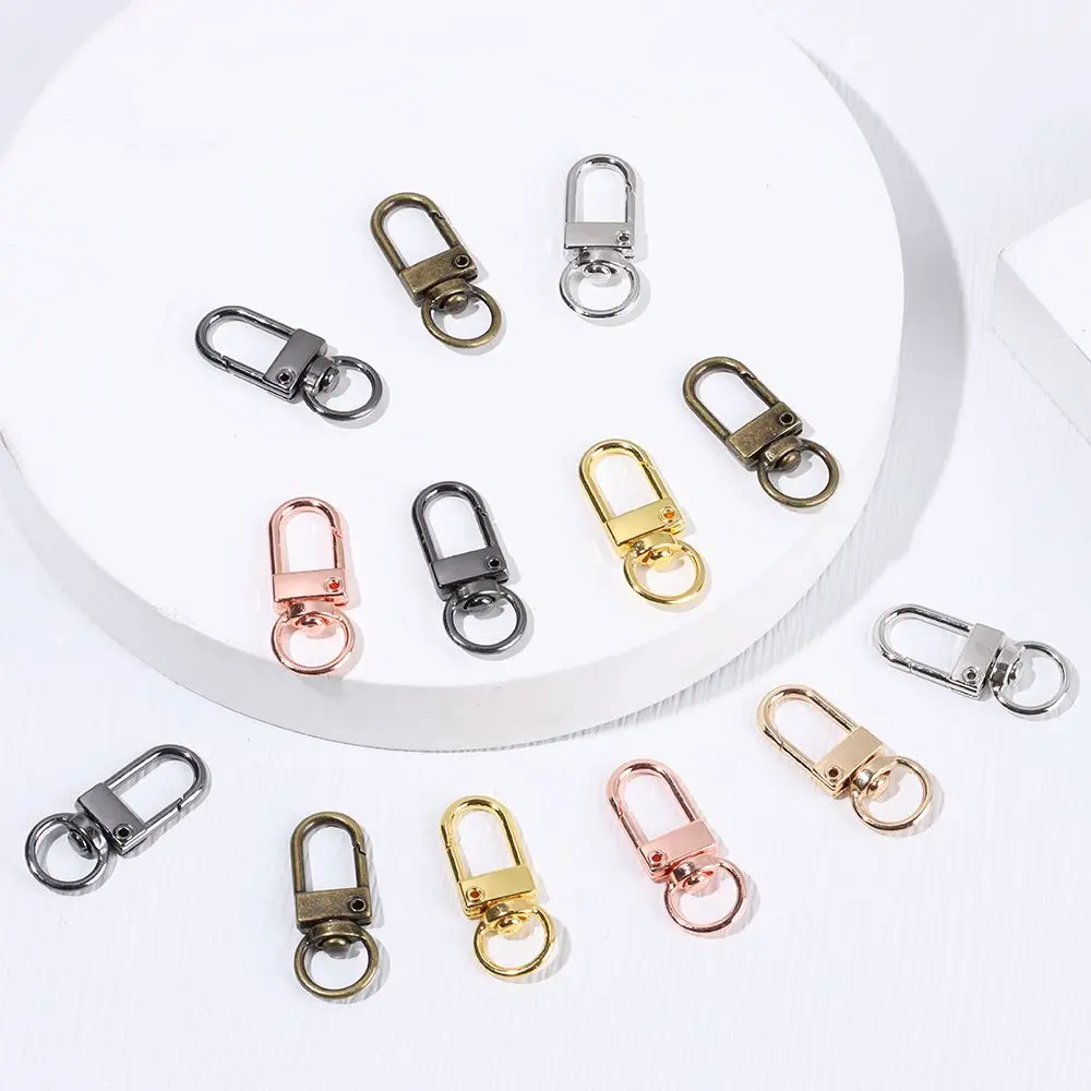 5Pcs Hardware Bag Part Accessories Jewelry Making Split Ring Lobster Clasp Hook Bags Strap Buckles Collar Carabiner Snap