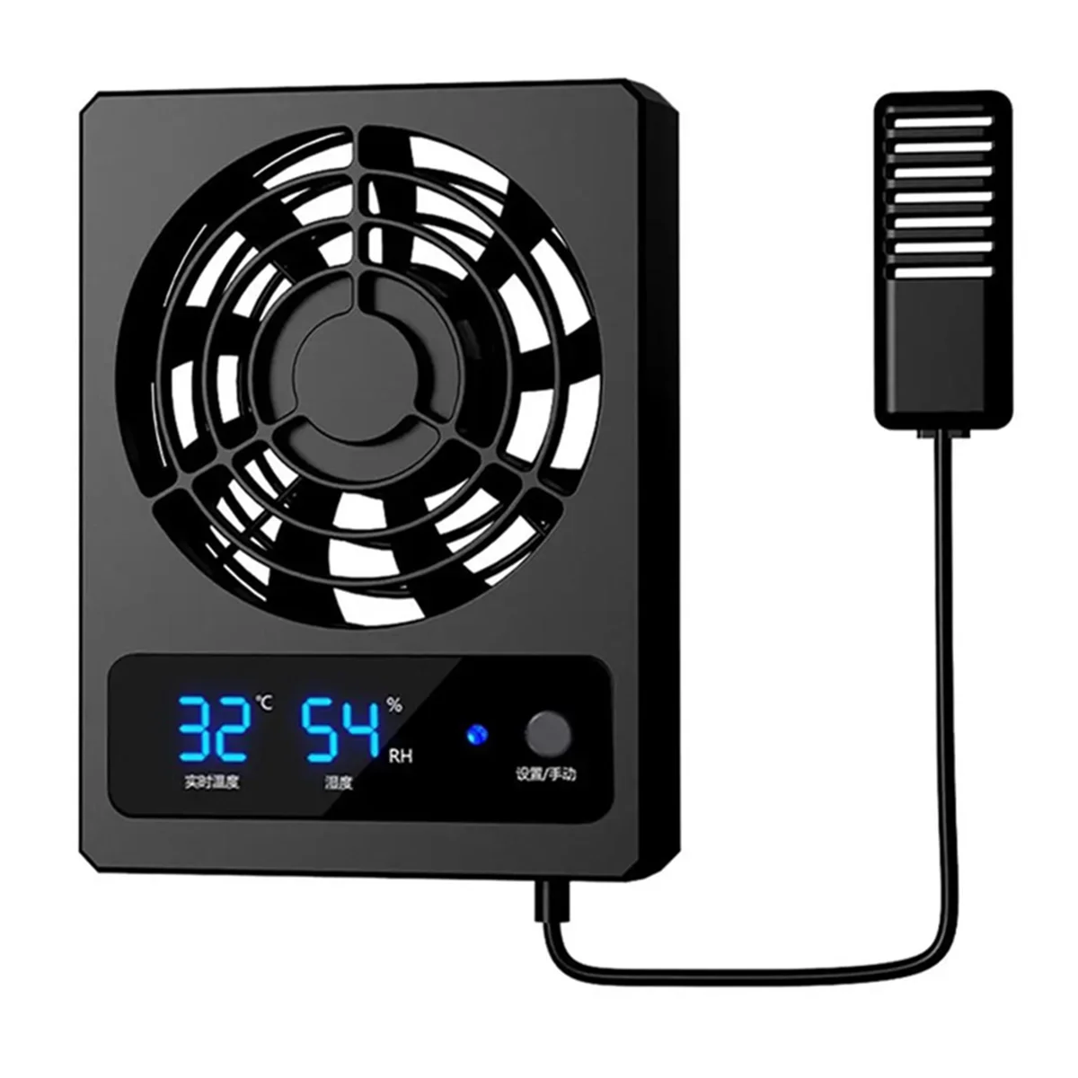 

Smart Cooling Fan for Reptile Tank with LED Display Strong Wind Ventilation Fan Low Noise Cooling Fan(Degrees Celsius)