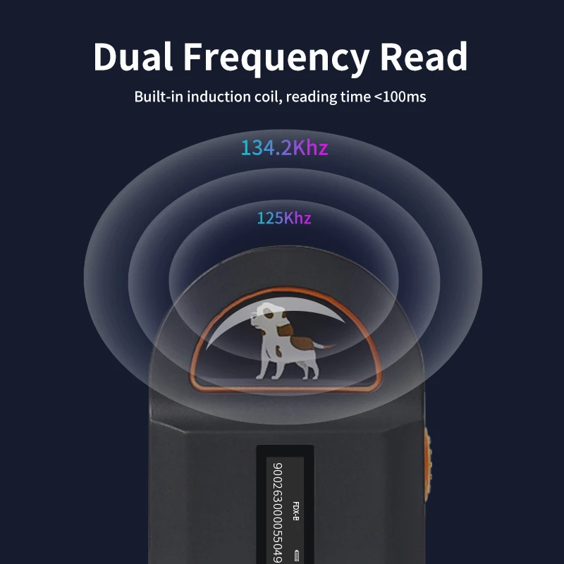 Imagem -04 - Microchip Scanner para Animal id Number Identification Pet Chip Reader para Cão e Gato 134.2khz