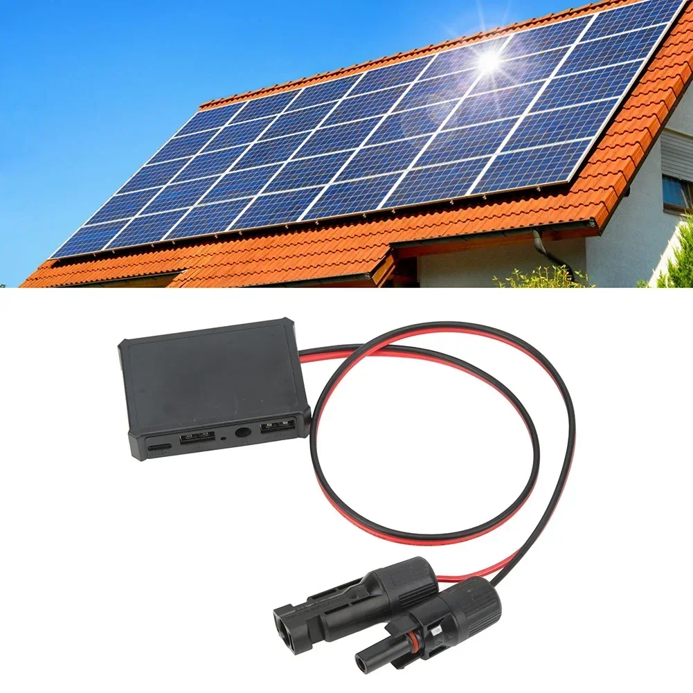 1pcs Solar Panel Power Conditioner Controller 5V USB TypeC Interface Easy Connect Waterproof Solar Panel Outdoor