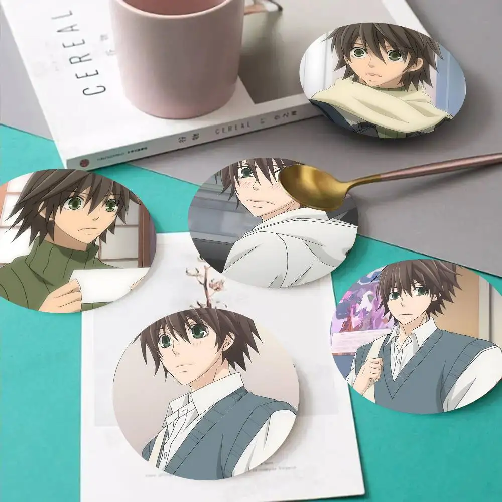 1pc Misaki Takahashi Anime Characters Wooden Coaster Colour Printing Cup Mat Home Desk Decoration Gifts